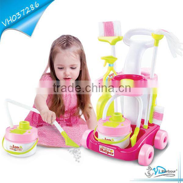 Battery Operated Cleaning Play Set Toy With Broom And Mop