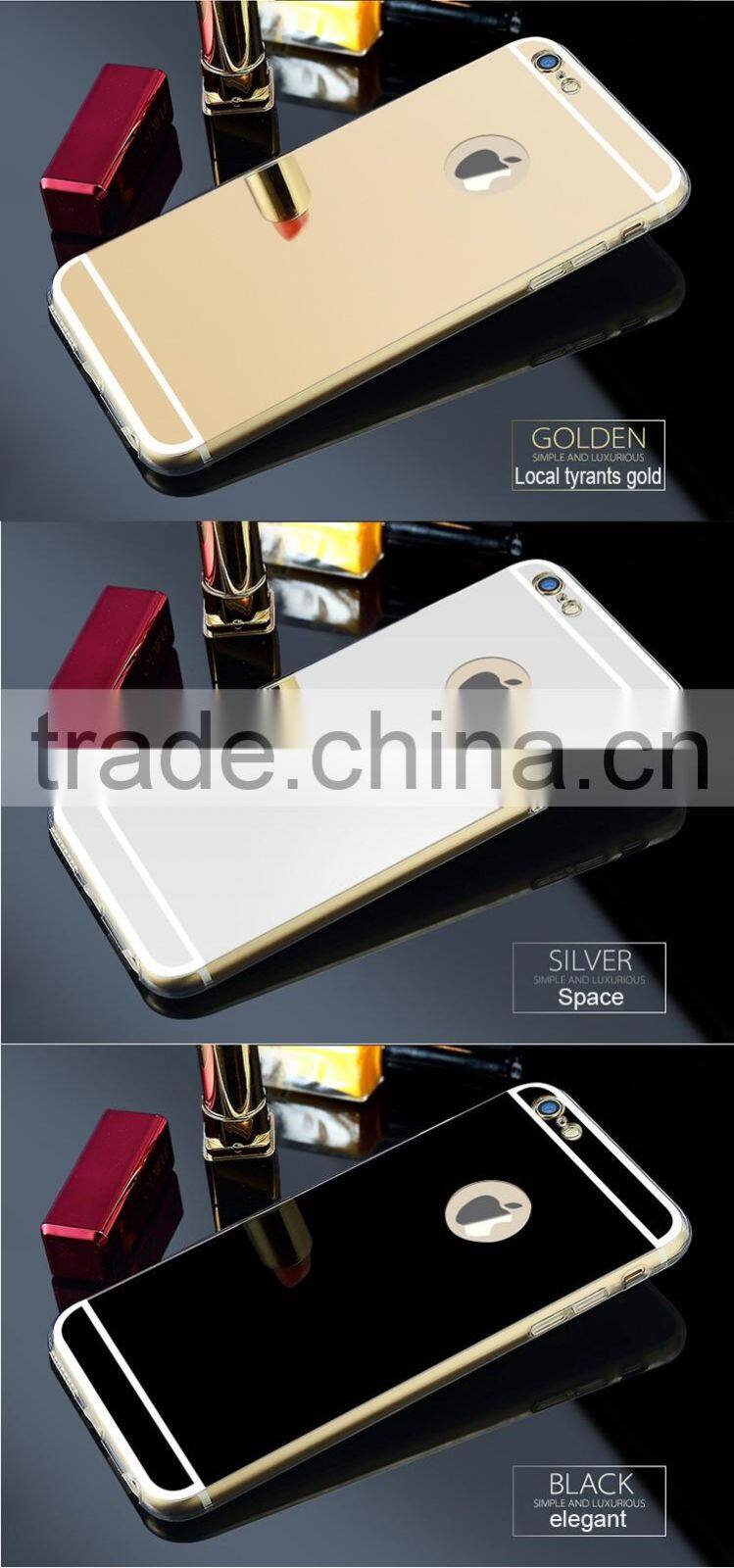 sublimation waterproof silicone case 0.3mm makeup case with lighted mirror for note 5 mirror case for sumsung note 5