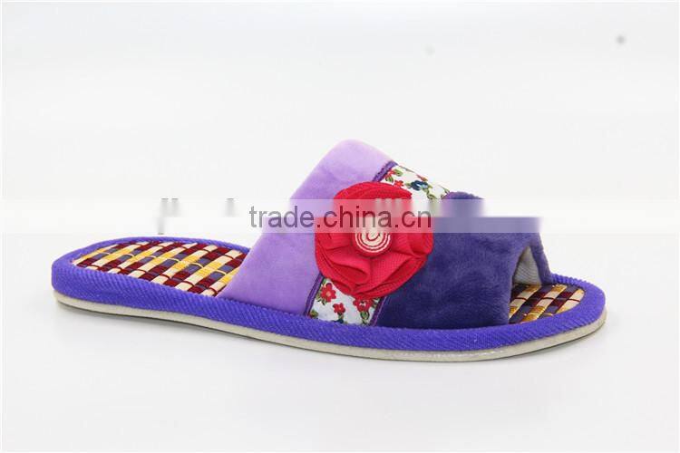 Flax slippers home indoor antiskid men and women natural bamboo rattan mat bottom cool summer slippers