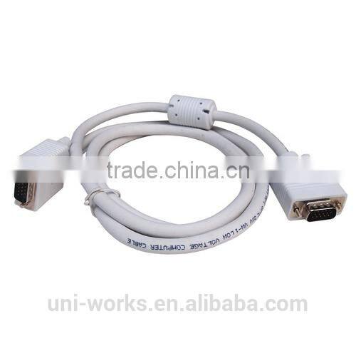 15pin white LCD 3+4 VGA Cable