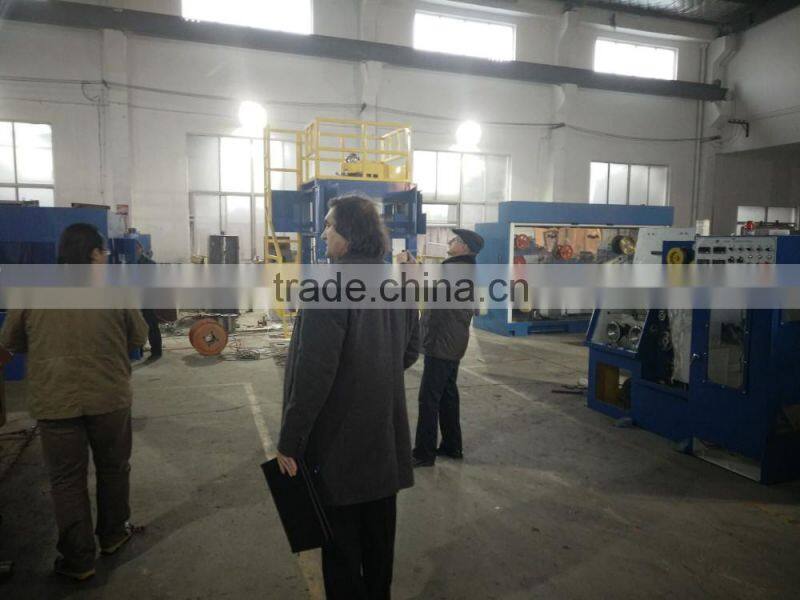 Intermediate wire drawing machine with online annealer of copper