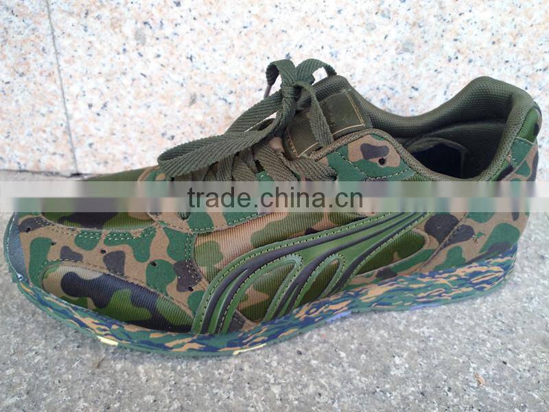 Men's and women's marathon digital military training army camouflage jogging shoes fan motor running shoes