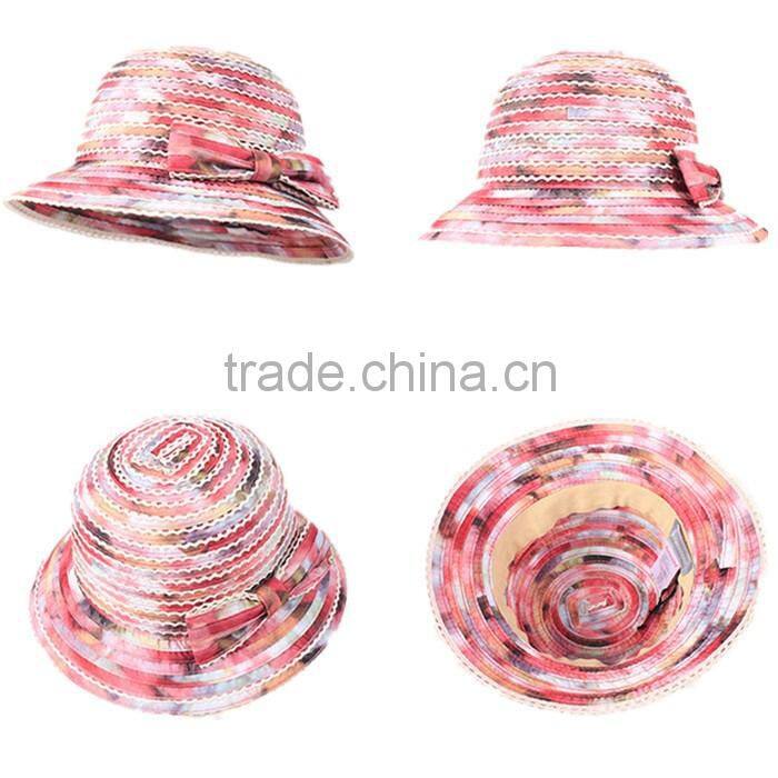 Factory wholesale female colorful high quality straw hats