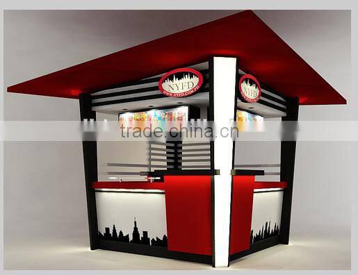 New designed elegant style coffee shop counter design, portable small shops, outdoor food kiosk