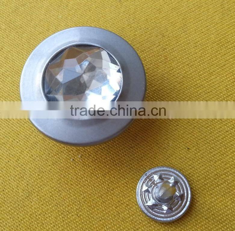 20mm Rhinestone Metal Jeans Tack Button For Jeans Clothes --- J1548
