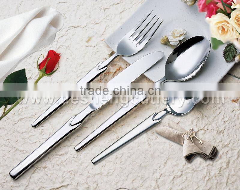 High quality 4pcs Mirror Polish 304 Stainless Steel tableware set