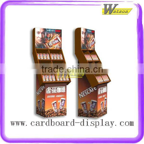 Promotion Supermarket Paper Floor Stand Compartment Display