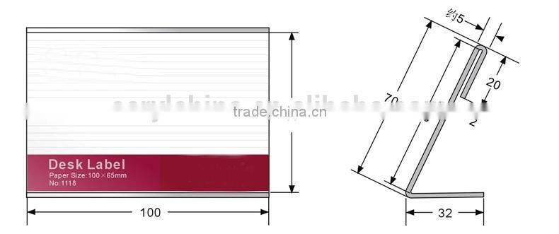 L-shaped acrylic table sign/perspex Price tag/PMMA Display card