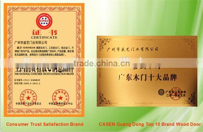 Hard red cherry plain wood bedroom door for modern hous design