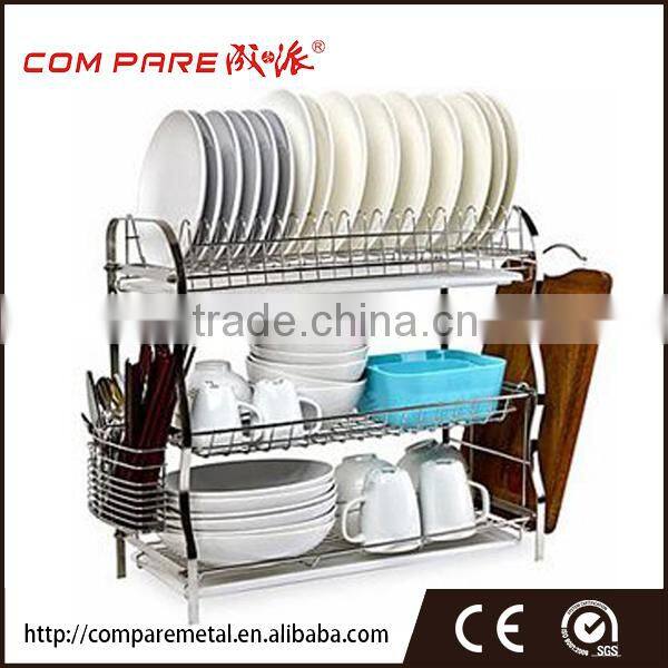 Iron chrome plated metal wire dish rack