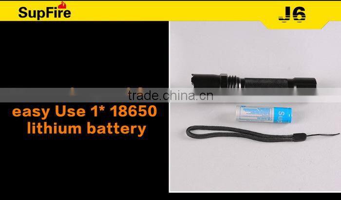 SupFire J6 most powerful rechargeable led flashlight