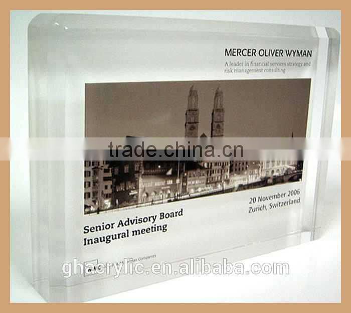 Customized rectangle magnetic acrylic photo frame for picture