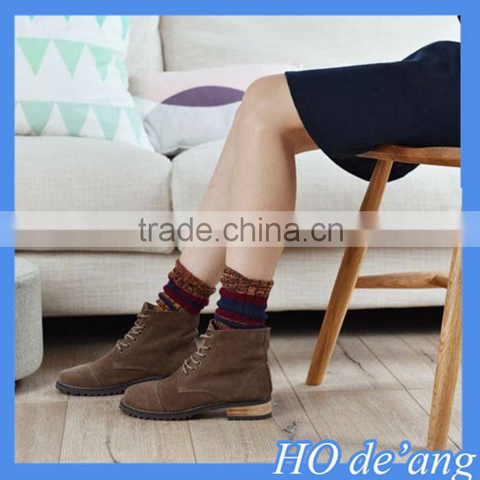 Hogift 2016 girl tube socks national wind fall and winter knee high socks cotton socks wholesale MHo-221