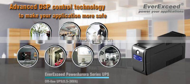 EverExceed 720W uninterruptible power supply eco mini ups 12v for router with ISO/ CE/ RoHS Certificate for Small service center