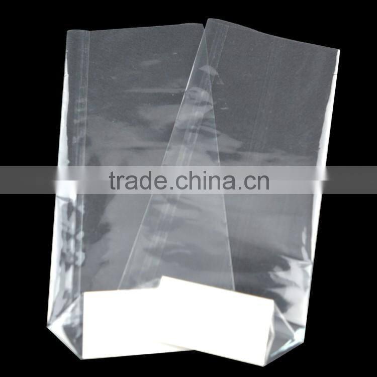 square bottom self adhesive seal opp bags with paper card