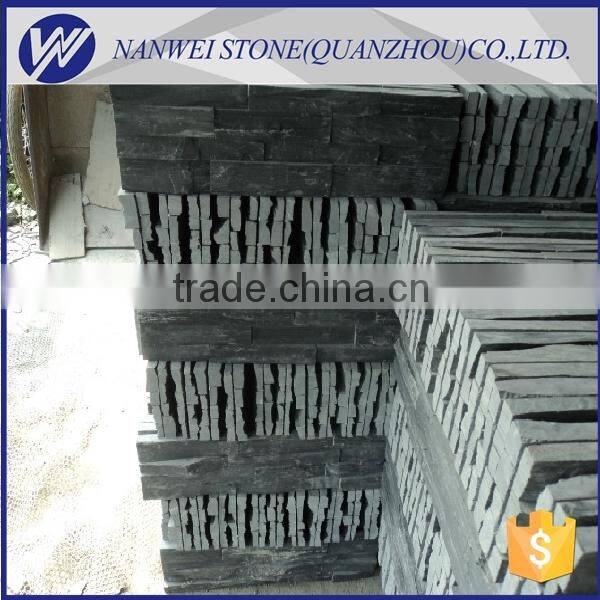 Black color slate tiles for wall and floor