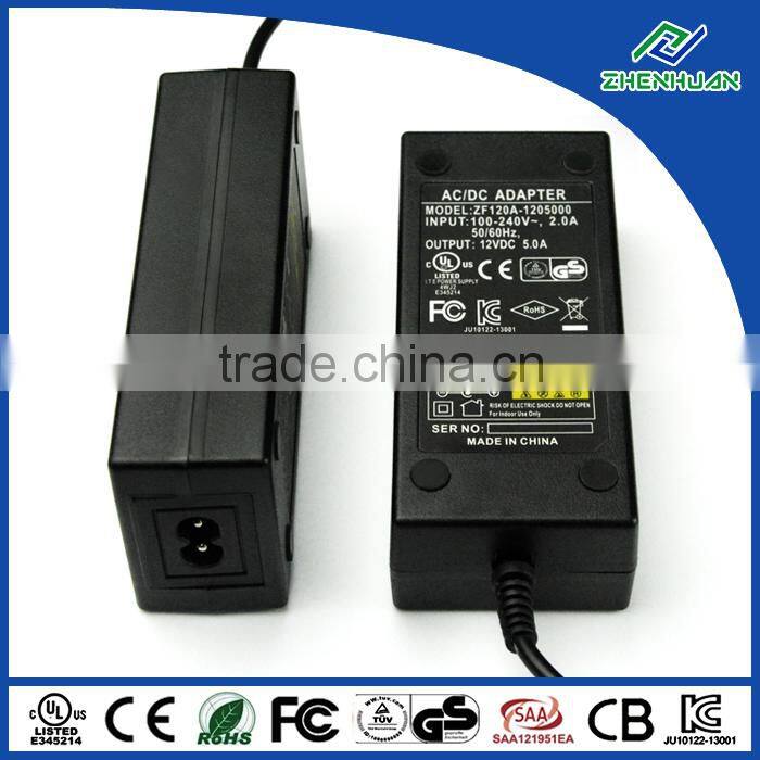 Digital photo frame power adapter 12V 5A laptop power supply UL listed