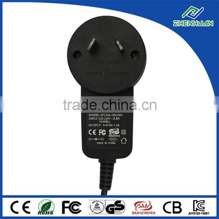 Okin AC DC adapter 8.4V 1A pos power supply with constant voltage