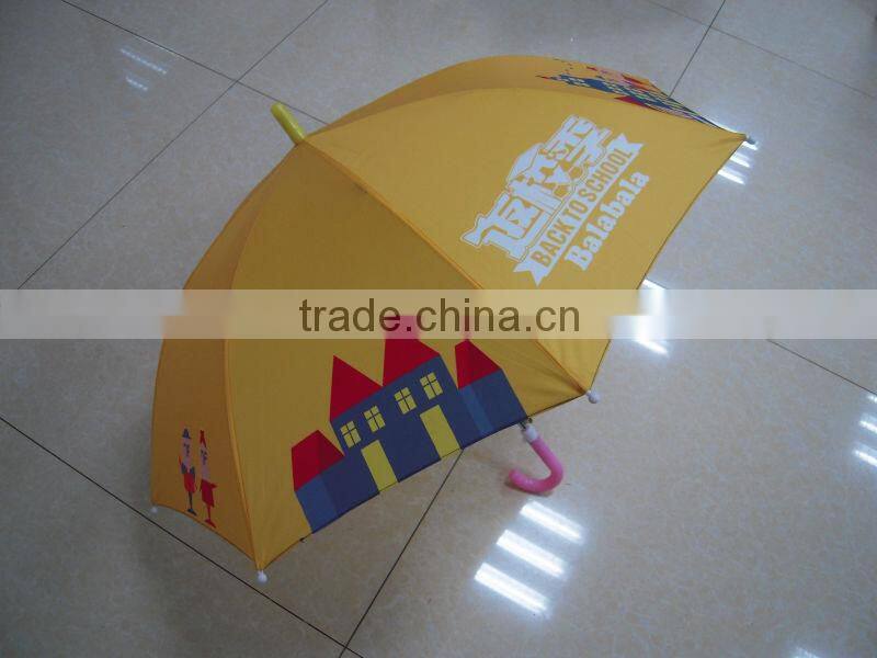 braned heat transfer printed kids stick umbrella