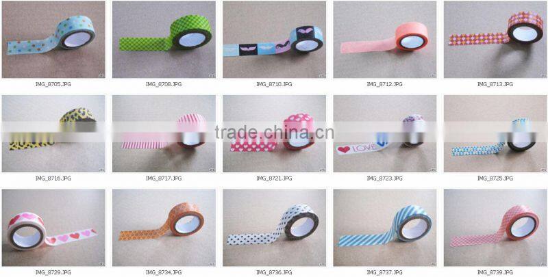 Over 200 patterns china japanese masking tape wholesale Decorative DIY rice paper tape painters tape sizes