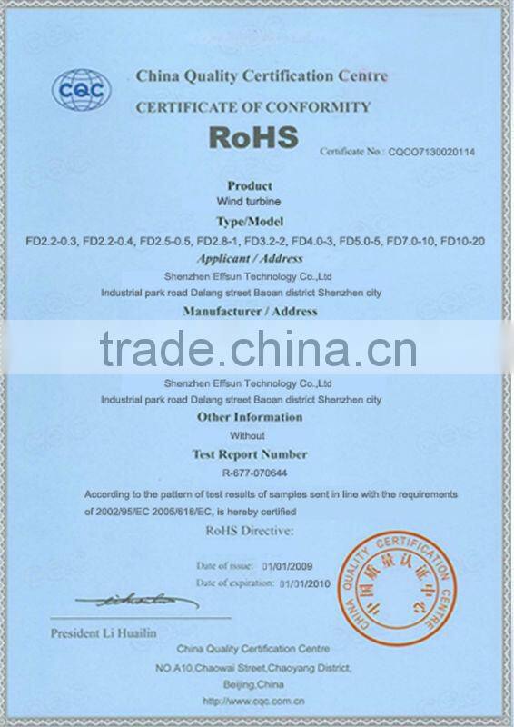 300W micro turbine generator with CE & RoHS certificate