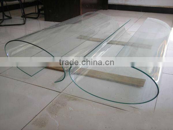 Cattis 3mm-12mm curved glass front counter