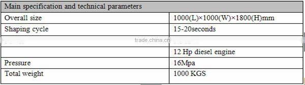 WT1-10 chinese press mud brick manual machine