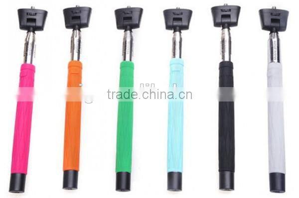 New arrival D09 with mirror monopod selfie stick, monopod with bluetooth shutter button for camera and mobile phone