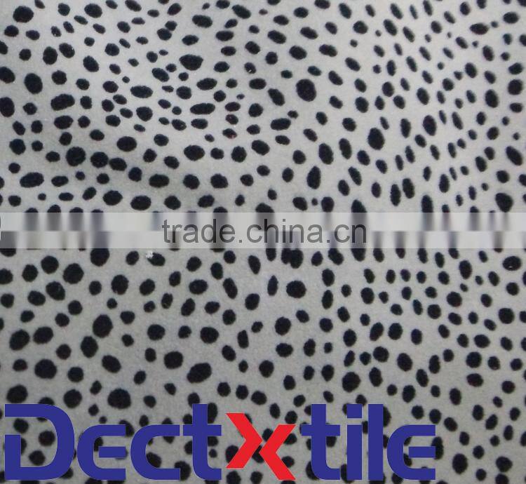 100%Polyester Spraying Decoration Flocking Knitted Fabric For Sofa Set Designs