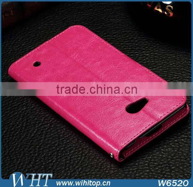 Crazy Horse Skin for Lumia 640 Flip Cover Case with Card Holder, for Nokia Lumia 640 Leather Case