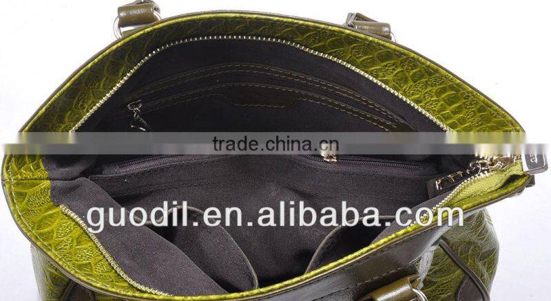 New design fashion genuine leather handbag