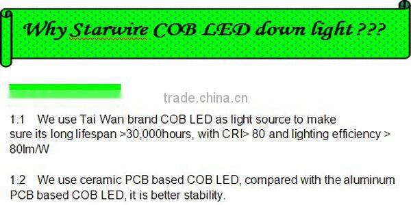 7w COB LED recessed wall light