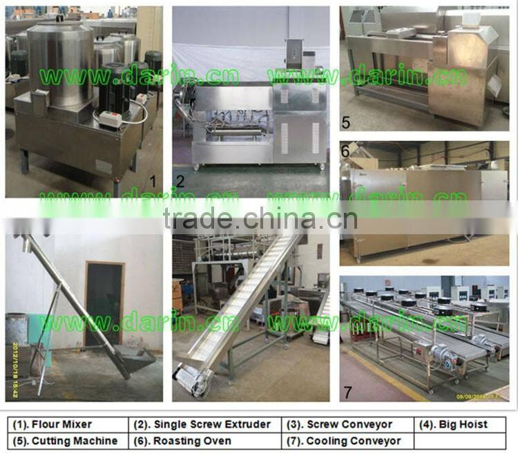 Automatic Frying Macaroni Pasta Snacks Machine