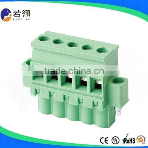 Electrical M3.0 Steel Pluggable Terminal Block Connector pitch 5.0mm