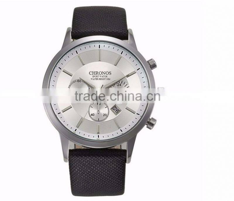 new style wholesale business watch,leather strap wrist watch fashion style with customzied logo,