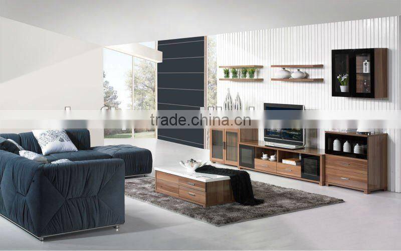 Modern wooden TV cabinet set