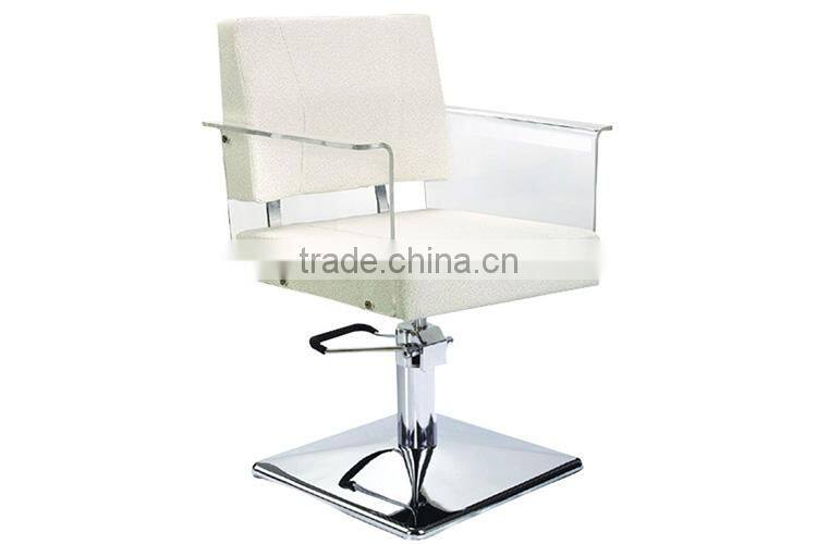 Beautiful appearance good quality hydraulic white barber chair salon furniture