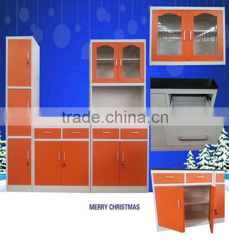 China supplier high quality steel kitchen cabinet, steel kitchen cupboard on selling