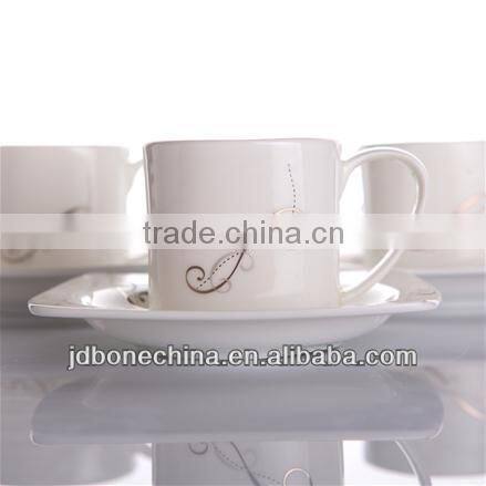 2014 hot sale hotel restaurant fine bone china coffee cup