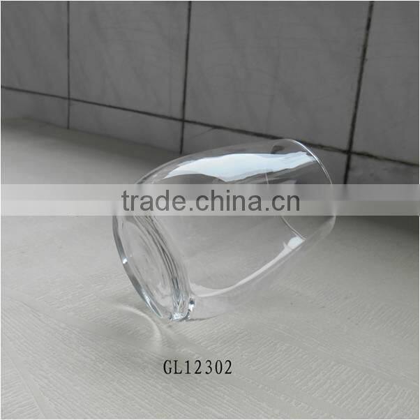 stocked high quality clear glass whisky glass