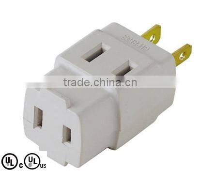 UL CUL ac 3 outlet adapter 2 prong 3 way tap