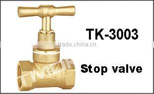y stop valve PN 40 mini brass body polishing CW617n material hydraulic nickel-plated 1 1/2 inch stop valve for oujia