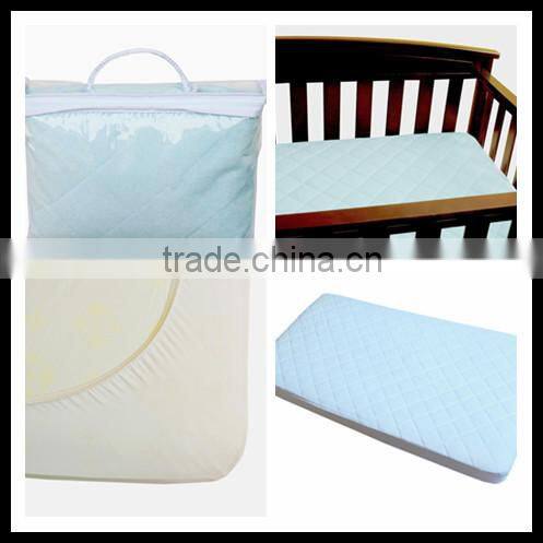 High Quality Chemical Free Cotton Waterproof Crib Baby Mattress Pad Protector