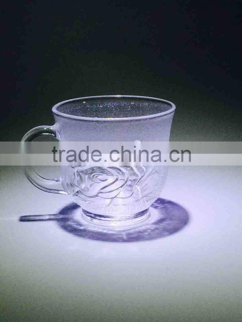 300ml frosting glass cups for drinking set pattern