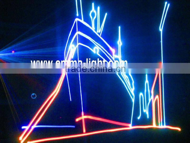 ilda+dmx+sd card 12W rgb multi color beam +animations+3d patterns laser light