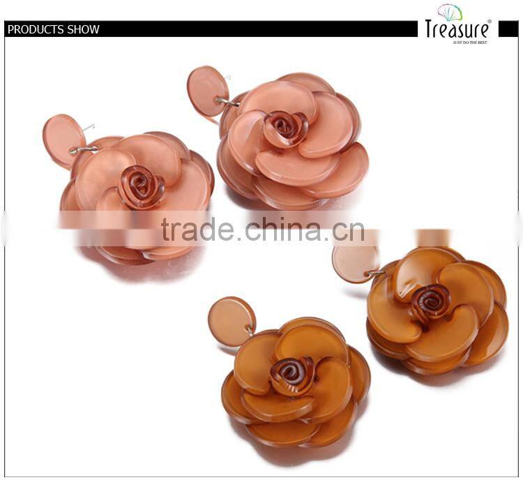cute earrings flower candy color earrings with low price