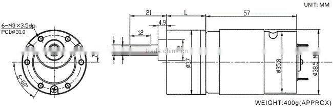 wide applcation low speed high torque 24 volt 12 volt micro brush dc gear motor