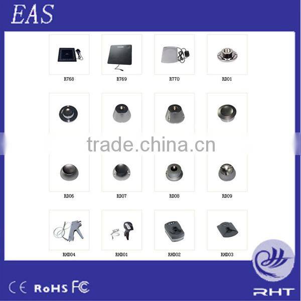 Newly Anti-theft devices Round RF Hard Tags with Small Square Magnetic Clothing Tags 8.2Mhz