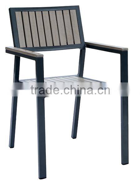 Out door aluminum wood chair on sale