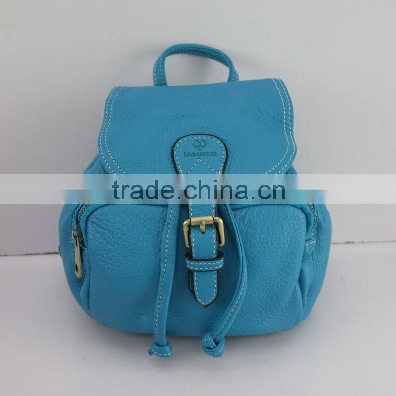 2016 soft fabric backpack fashion blue backpack girl 's school bag